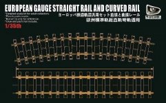 T-Model TK3505 European Gauge Straight Rail and Curved Rail 360mm 1/35