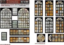 RT-Diorama 35754 Printed Accessories: Factory glass windows The Factory 1/35