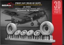 RESArm 48-03002 AVENGER - Wheels under load (3D resin printing) 1/48