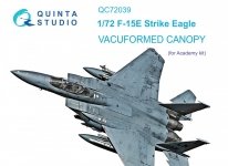 Quinta Studio QC72039 F-15E vacuumed clear canopy (Academy) 1/72