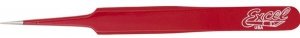 Excel Hobby Tools 30427 Straight Point Tweezers (Red)