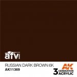 AK Interactive AK11369 Russian Dark Brown 6K 17ml