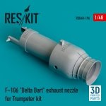 RESKIT RSU48-0196 F-106 DELTA DART EXHAUST NOZZLE FOR TRUMPETER KIT (3D PRINTED) 1/48