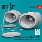 RESKIT RSU48-0249 Buccaneer (S.2C/D, S.2B) air intakes for Airfix kit (A12012, A12014) (3D Printed) (1/48)