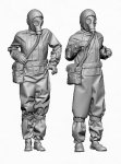Glowel Miniatures 35943 Soviet Tank Crew In Chemical Protective Gear (2 Figures, 3D Printed) 1/35