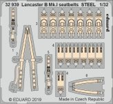 Eduard 32939 Lancaster B Mk. I seatbelts STEEL 1/32 HONG KONG MODELS