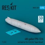 RESKIT RSU72-0249 480 gallon FPU-12/A fuel tank for F/A-18 (E,F,G) Super Hornet (1 pcs) (3D Printed) 1/72