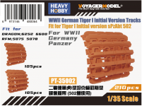 Heavy Hobby PT35002 WWII German Tiger I Initial Version Tracks Fit for Dragon 6252, 6600. RFM 5075, 5078 1/35