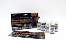 Vallejo 70182 Model Color - Wood and Leather Set 8x17ml.