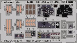 Eduard FE494 Bf 110D interior S. A. 1/48 Dragon