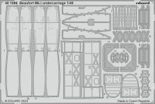 Eduard 481096 Beaufort Mk. I undercarriage ICM 1/48