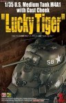 Asuka 35-035 U.S. Medium Tank M4A1 with Cast Cheek Lucky Tiger 1/35