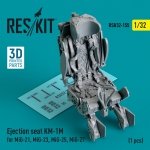 RESKIT RSU32-0155 Ejection seat KM-1M for MiG-21, MiG-23, MiG-25, MiG-27 (1 pcs) (3D Printed) 1/32