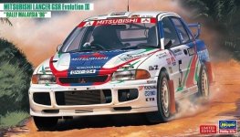 Hasegawa 20537 Mitsubishi Lancer GSR Evolution III Rally Malaysia '96 1/24