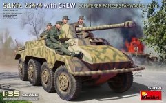 MiniArt 53014 Sd.Kfz. 234/4 w/CREW Schwerer Panzerspähwagen 7,5 cm 1/35