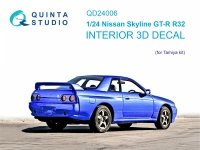 Quinta Studio QD24006 Nissan Skyline GT-R R32 3D-Printed & coloured Interior on decal paper (Tamiya) 1/24