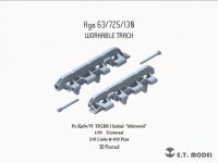 E.T. Model P35-005 WWII German TIGER I Initial Workable Track Mirrored (3D Printed) 1/35