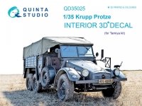 Quinta Studio QD35025 Krupp Protze 3D-Printed & coloured Interior on decal paper (for Tamiya kit) 1/35