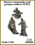 Ardennes Miniature 35021 WW2 PANZER COMMANDER AND GERMAN SOLDIERS 1/35