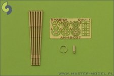 Master AM-48-037 M61 A1 Vulcan - Six-barrelled rotary 20mm cannon - turned barrels with etched barrel clamps (1:48)