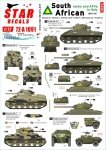Star Decals 72-A1091 SA Tanks and AFVs in Italy South African Sherman IIA, Sherman Firefly VC, Sherman V AOP, M3A1 Scout Car, Humber Scout Car. 1/72
