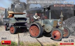 MiniArt 38033 GERMAN INDUSTRIAL TRACTOR D8511 MOD. 1936 WITH CARGO TRAILER 1/35