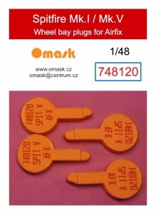 Omask 748120 Spitfire Mk.I/Mk.V wheel bay foam plugs (for Airfix) 1/48