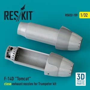 RESKIT RSU32-0159 F-14D Tomcat close exhaust nozzles for Trumpeter kit (3D Printed) 1/32