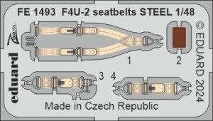 Eduard FE1493 F4U-2 Seatbelrs STEEL HOBBY BOSS 1/48