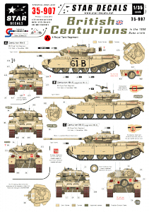 Star Decals 35-907 British Centurions in Suez 1/35