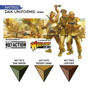AK Interactive AK17502 GERMAN DAK UNIFORMS – QUICK GEN SET 3x18ml