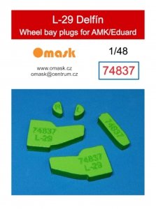 Omask 74837 L-29 Delfín wheel bay plugs (for AMK/Eduard) 1/48