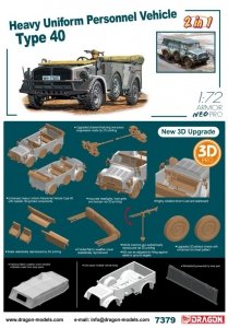 Dragon 7379 Heavy Uniform Personnel Vehicle Type 40 (2 in 1) 1/72
