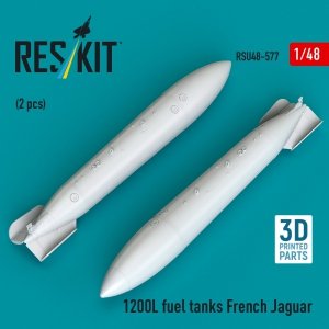 RESKIT RSU48-0577 1200 L fuel tanks French Jaguar (2 pcs) (3D Printed) (1/48)
