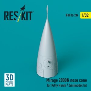 RESKIT RSU32-0206 Mirage 2000N nose cone for Kitty Hawk / Zimimodel kit (3D Printed) 1/32