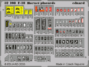 Eduard 32508 F-18 placards 1/32