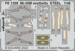 Eduard FE1309 Mi-35M seatbelts STEEL ZVEZDA 1/48