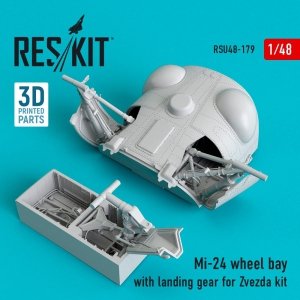 RESKIT RSU48-0179 MI-24 WHEEL BAY WITH LANDING GEAR FOR ZVEZDA KIT 1/48