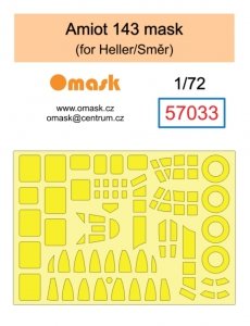 Omask 57033 Amiot 143 mask (for Heller/Smer) 1/72