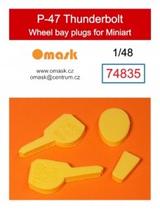 Omask 74835 P-47 Thunderbolt wheel bay plugs (for Miniart 48009 ) 1/48