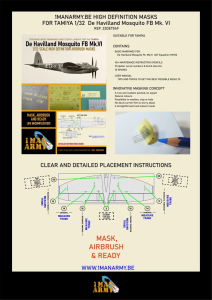 1 Man Army 32DET049 DE HAVILLAND MOSQUITO FB Mk VI (for Tamiya) 1/32