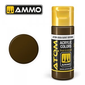 AMMO of Mig Jimenez 20056 ATOM COLOR Burnt Brown 20ml