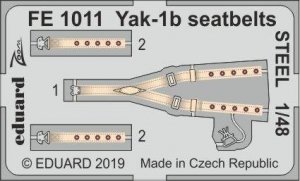 Eduard FE1011 Yak-1b seatbelts STEEL ZVEZDA 1/48