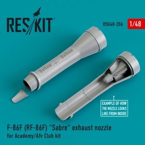 RESKIT RSU48-0206 F-86F (RF-86F) SABRE EXHAUST NOZZLES FOR ACADEMY/AFV CLUB KIT 1/48