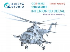 Quinta Studio QDS-48382 Mi-8MT 3D-Printed & coloured Interior on decal paper (Trumpeter) (Small version) 1/48