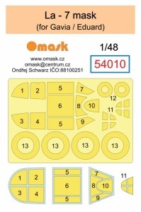 Omask 54010 La-7 mask (forGavia/Eduard) 1/48