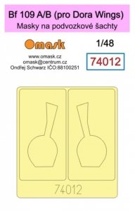 Omask 74012 Bf 109 A/B (for Dora Wings) wheelbay yellow masking tape 1/48