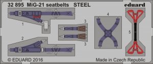 Eduard 32895 MiG-21 seatbelts STEEL 1/32