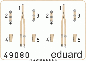 Eduard 49080 Seatbelts RAF WWII late SUPERFABRIC 1/48