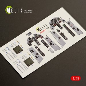 KELIK K48041 F-5B FREEDOM FIGHTER INTERIOR 3D DECALS FOR KINETIC KIT 1/48